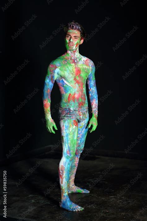 body paint nude male|Category:Male body painting .